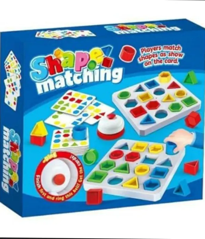 لعبة لوحة الأشكال الهندسية مع الجرس، تحدي السرعة والذكاء