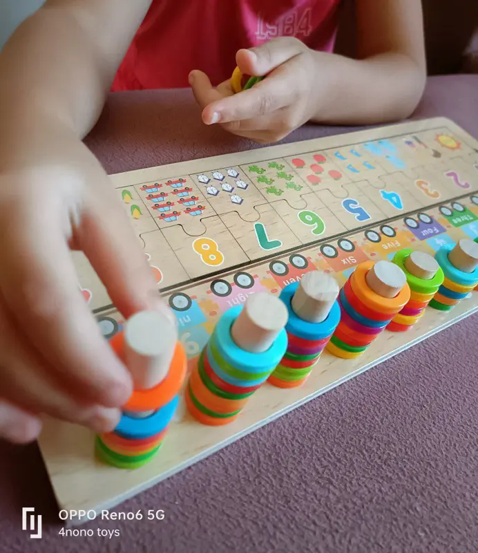 لعبة العداد التعليمي الخشبي، أساسيات الرياضيات بطريقة ممتعة