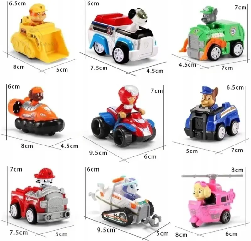 مجموعة سيارات باو باترول 9 في 1، أبطال المغامرات في صندوق واحد