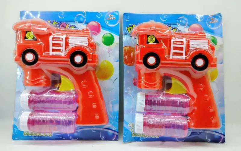 مدفع الفقاعات على شكل سيارة إطفاء، لعبة يدوية لصنع فقاعات كثيفة
