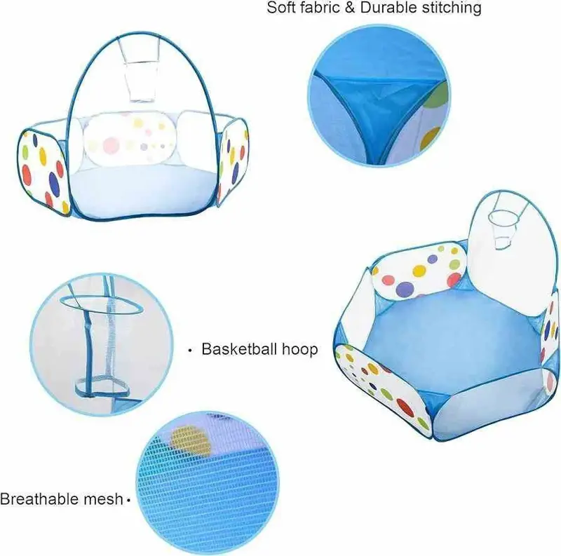 خيمة اللعب الباسكت، مساحة كبيرة للمرح وتخزين الألعاب