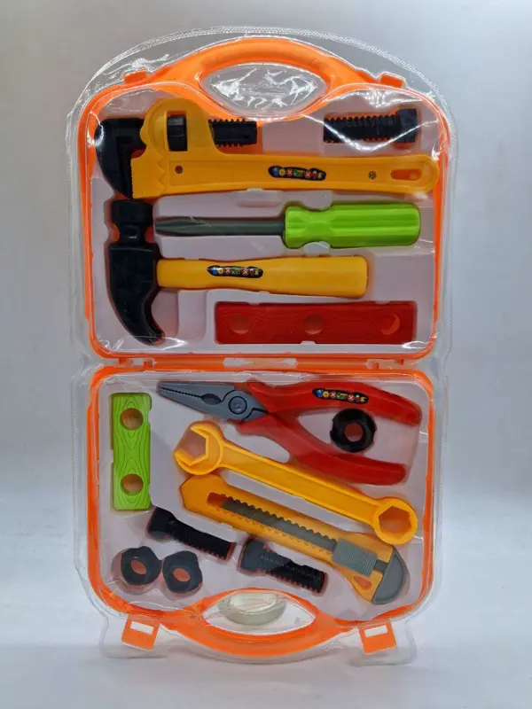 مجموعة أدوات النجار المدمجة، 14 قطعة للعب والتعلم