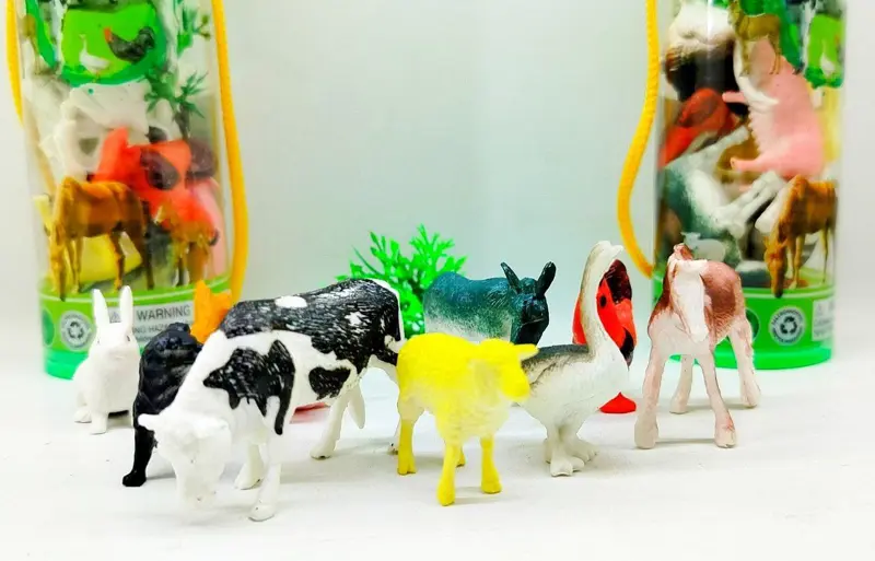 مجسمات حيوانات المزرعة، مجموعة تعليمية كاملة في برطمان