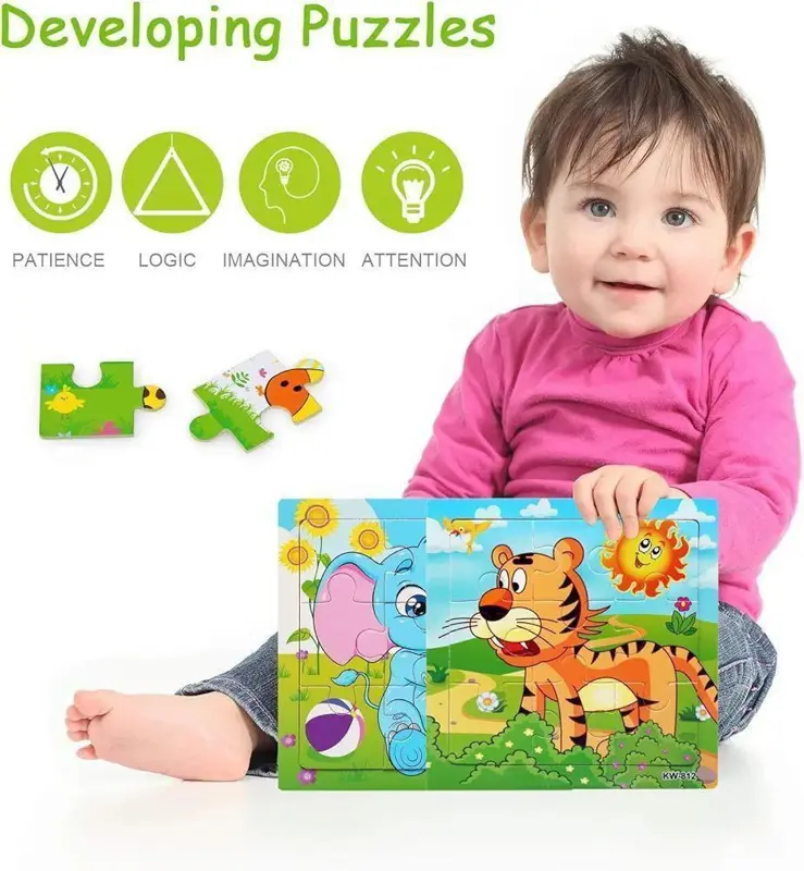 مجموعة البازل المزدوجة، 4 أشكال للتلوين والتركيب