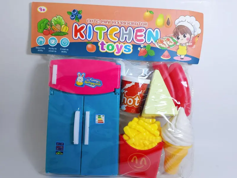 مجموعة المطبخ المحمولة، مع ثلاجة ووجبات سريعة