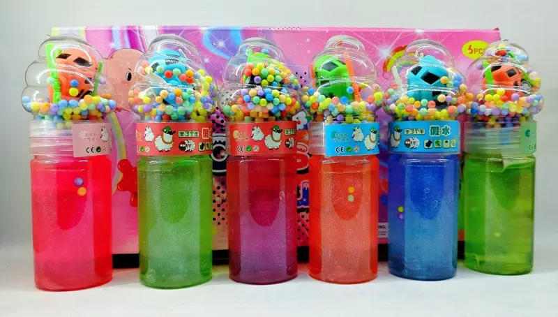 سلايم البرطمان الملون، سلايم آمن مع ألعاب وطائرات