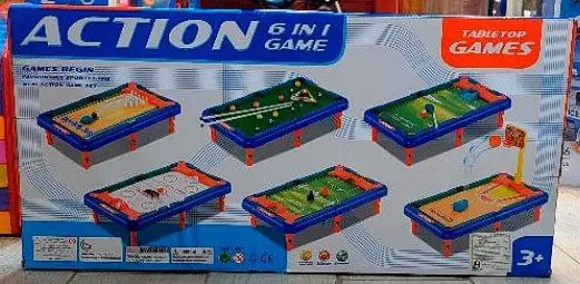 طاولة الألعاب الرياضية المتعددة 6 في 1