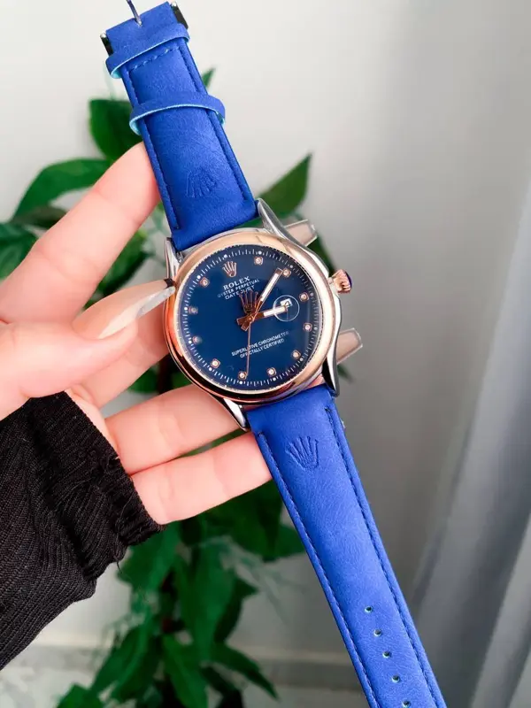 ساعة رولكس كلاسيك جلد رجالي