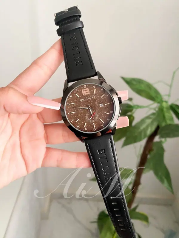ساعة بلغاري كلاسيك جلد رجالي