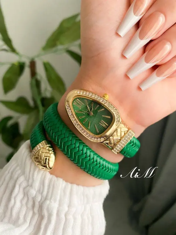 ساعة بولغاري سيربنتي الفاخرة ذات التصميم الملتف حريمي