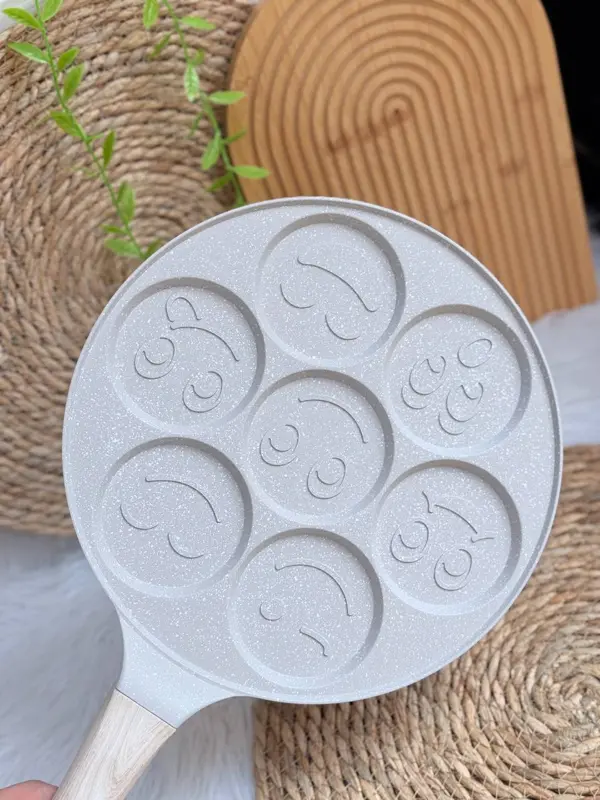 طاسة البان كيك المرحة "فن كيك" 7 أشكال من الجرانيت المانع للالتصاق