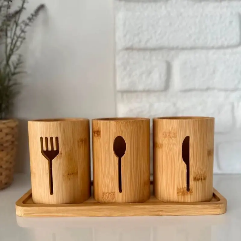 طقم "بامبو كلاسيك" لتصفية المعالق بتصميمه العملي