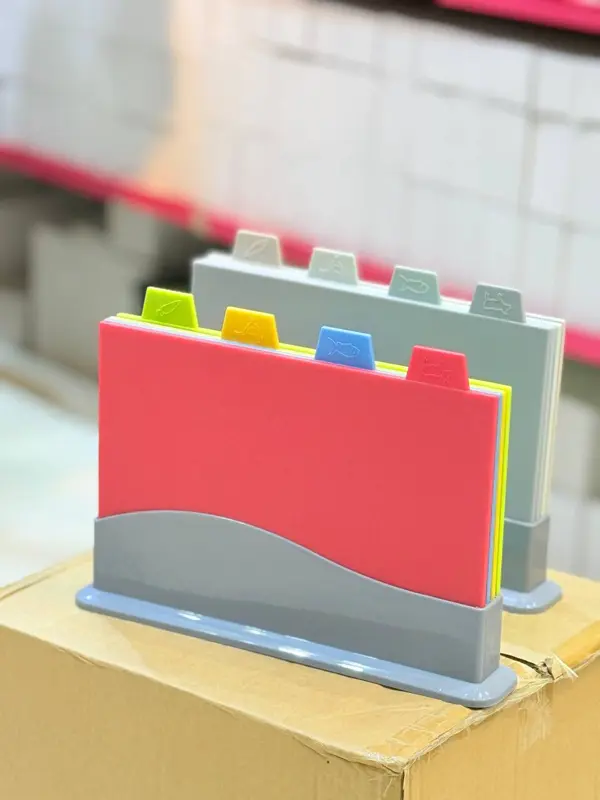 طقم بلانشات تقطيع ترندي 4 قطع مع حامل