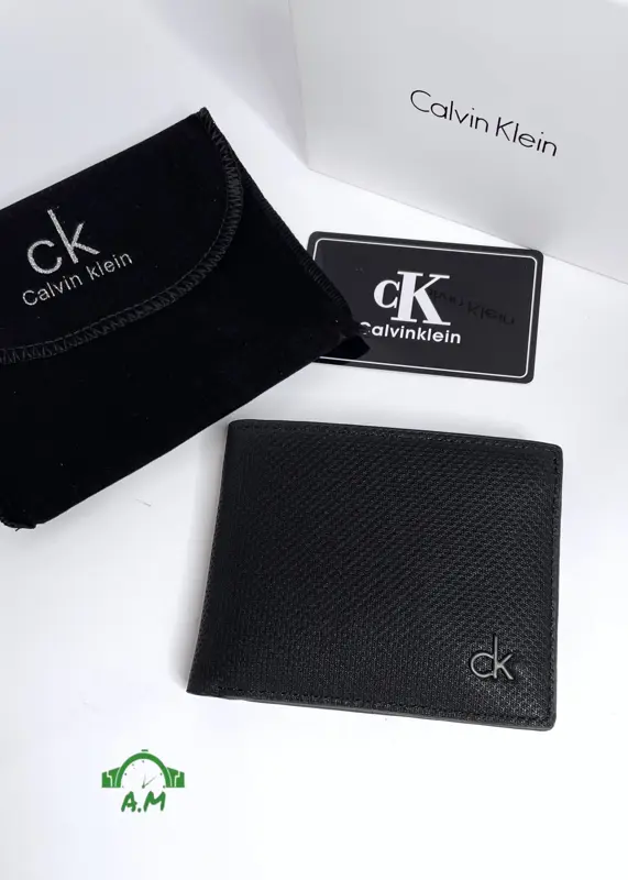 محفظة كالفن كلاين بجلد طبيعي فاخر