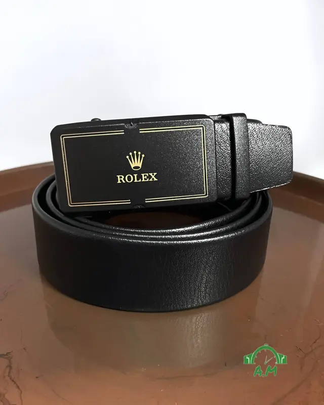 حزام روليكس رجالي بإبزيم أيقوني اروجينال