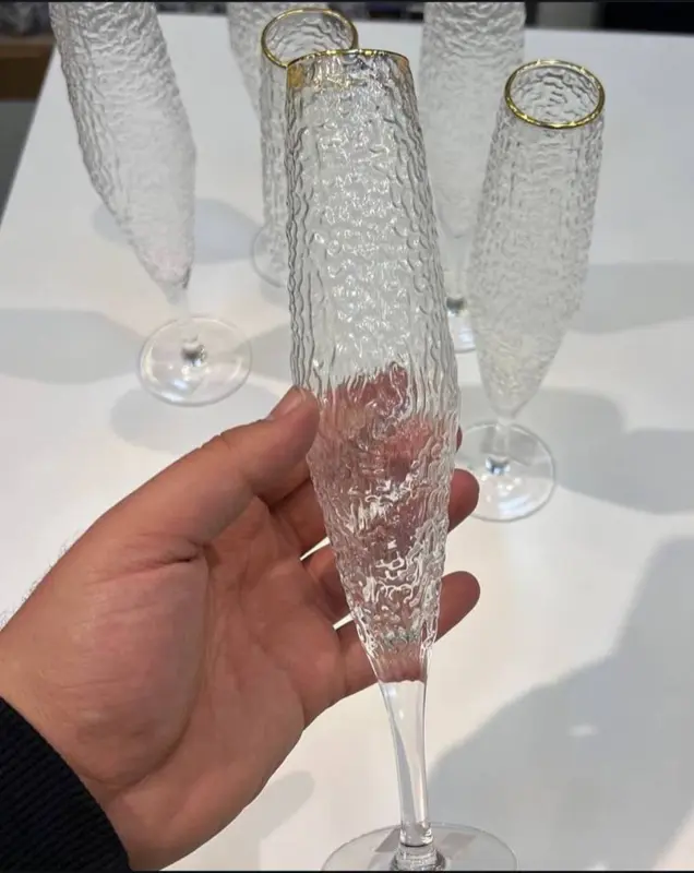 طقم أكواب "كاسكاتا" مزخرفة 6 قطع بحافة ذهبية فاخرة