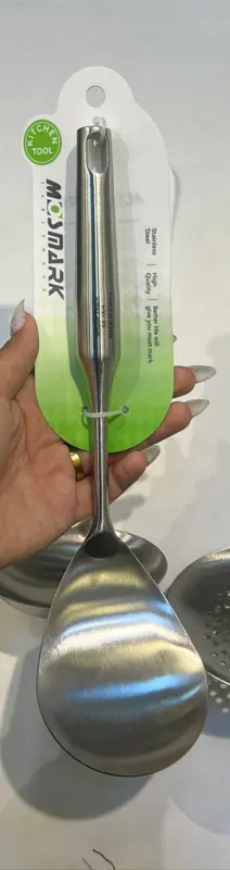 مغرفة طعام ستانلس ستيل بطول 36 سم