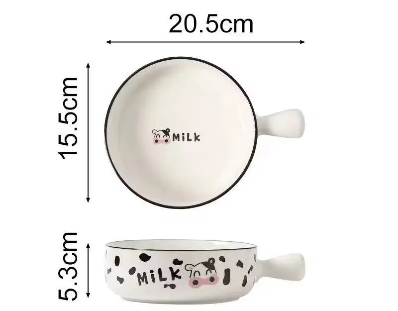 بولة بورسلين بتصميم "بقرة" عصري ومقبض عملي