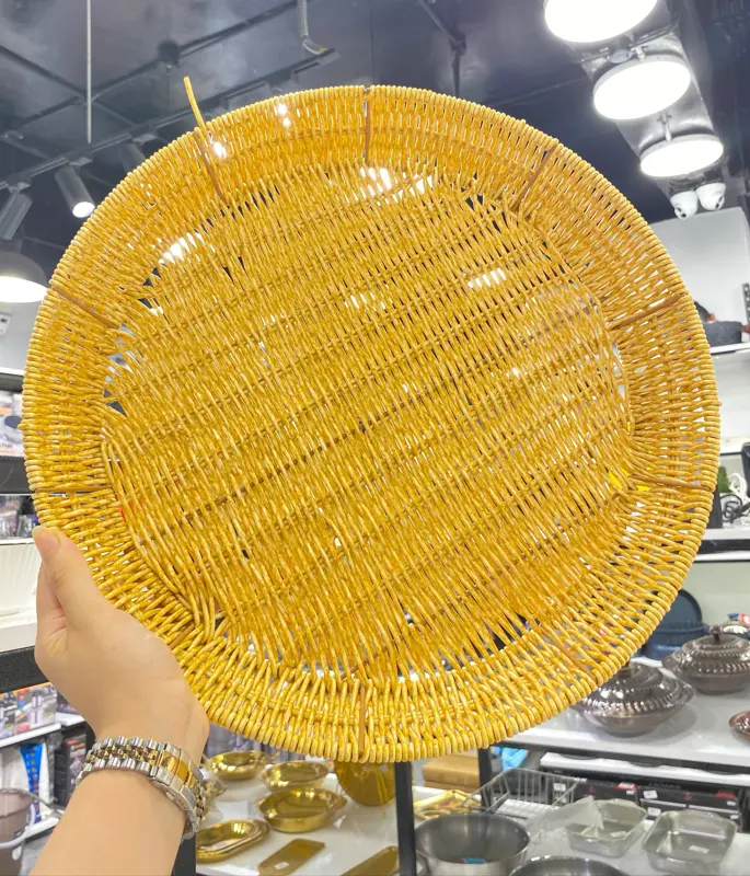 صينية تقديم من الخوص الهاند ميد (لمسة ديكور مميزة)