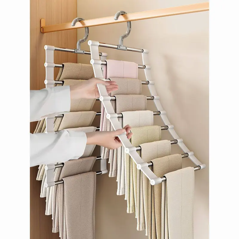 شماعة البناطيل المتعددة (7 دور) لتوفير المساحة