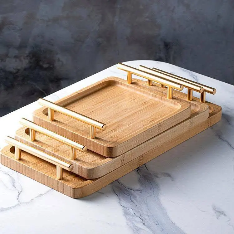 طقم صواني خشب بامبو: