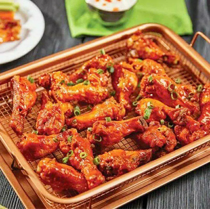 صينية تحمير مستطيلة بالشبكة