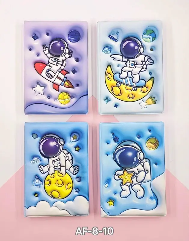 دفتر ملاحظات بارز ثلاثي الأبعاد بتصاميم كرتونية ساحرة