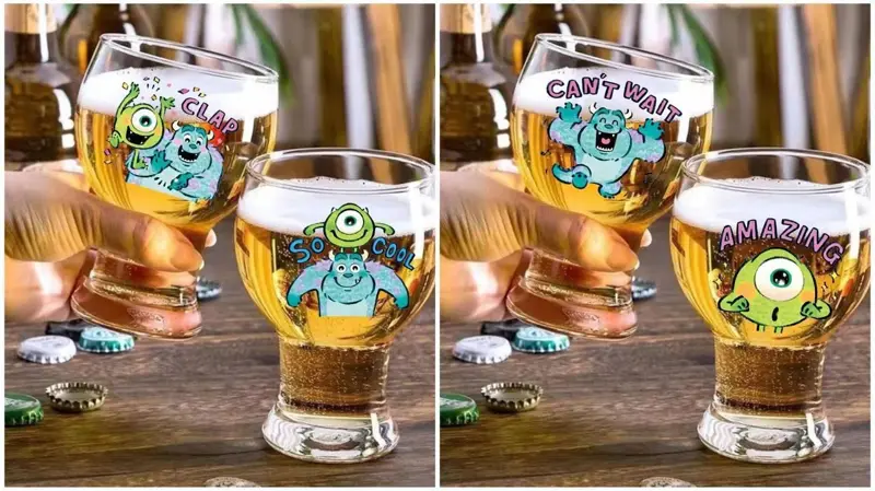 مج زجاجي بتصميم كأس توليب