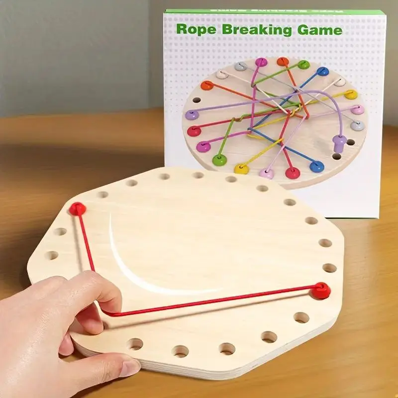 لعبة تحدي لغز الخيوط الخشبية، تنمية الإبداع والتفكير المنطقي