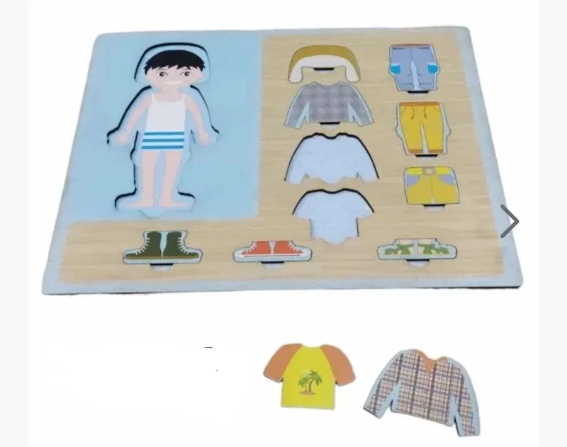 بازل المطابقة الخشبي، لعبة تعليمية لتنمية مهارات طفلك