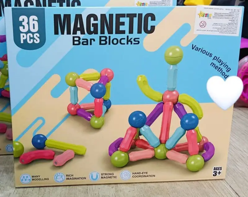مكعبات مغناطيسية، 36 قطعة لتنمية الخيال