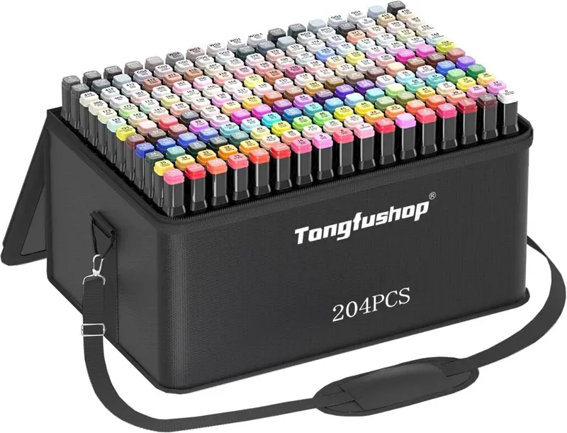 مجموعة أقلام ماركر تاتش، 204 لونًا لمحبي الفن والرسم