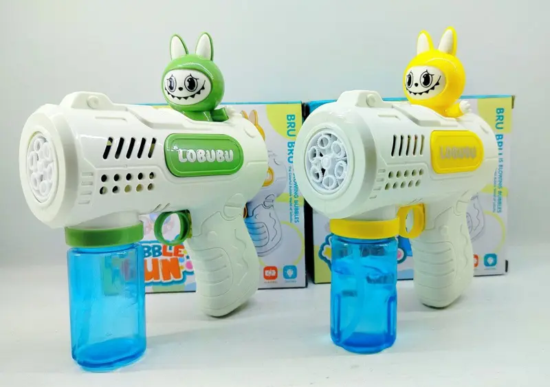 مسدس الفقاعات المضيء بشخصية لابوبو، لعبة عصرية ومرحة مليئة بالفقاقيع