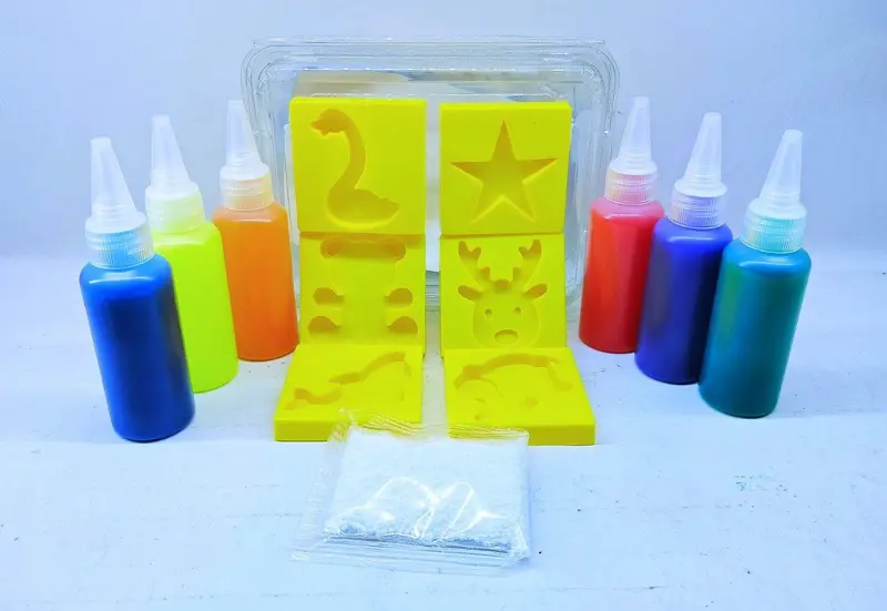 لعبة الجل السحري المائية، لصنع مجسمات ثلاثية الأبعاد بألوان زاهية