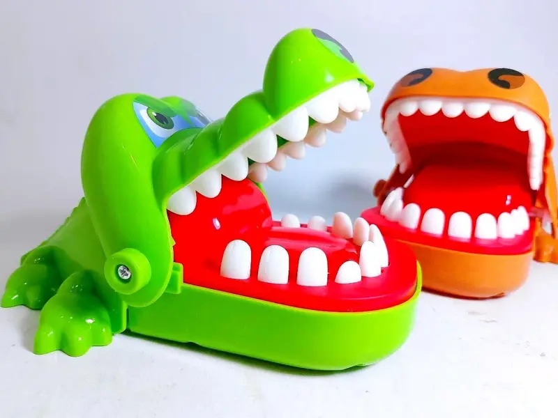 لعبة التمساح العضاض، تحدي المرح والحظ للحجم الوسط