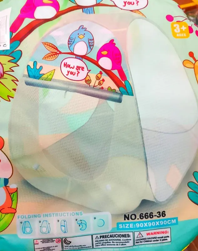 خيمة لعب الأطفال، قابلة للطي بتصميم عملي ومساحة واسعة