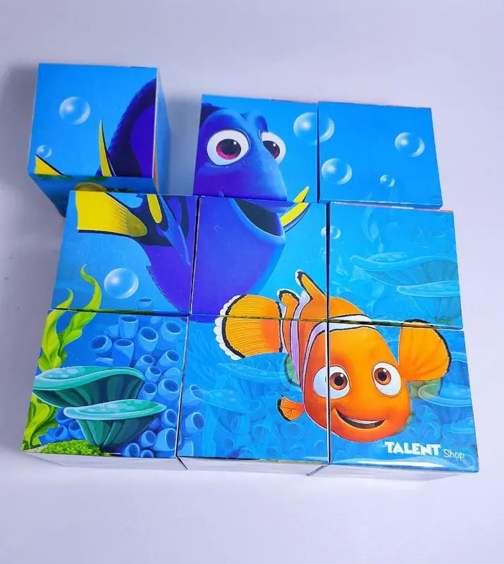 مكعبات بازل ديزني، 9 مكعبات بـ 6 صور مختلفة