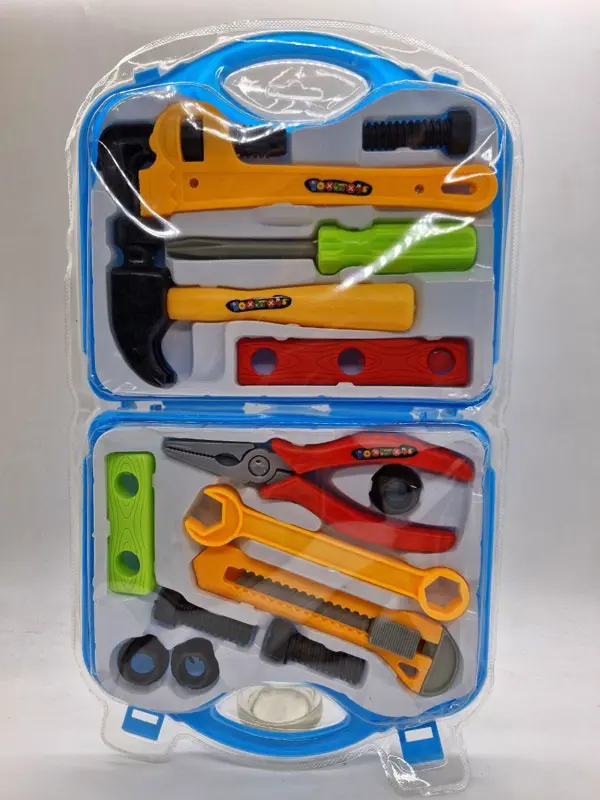 مجموعة أدوات النجار المدمجة، 14 قطعة للعب والتعلم