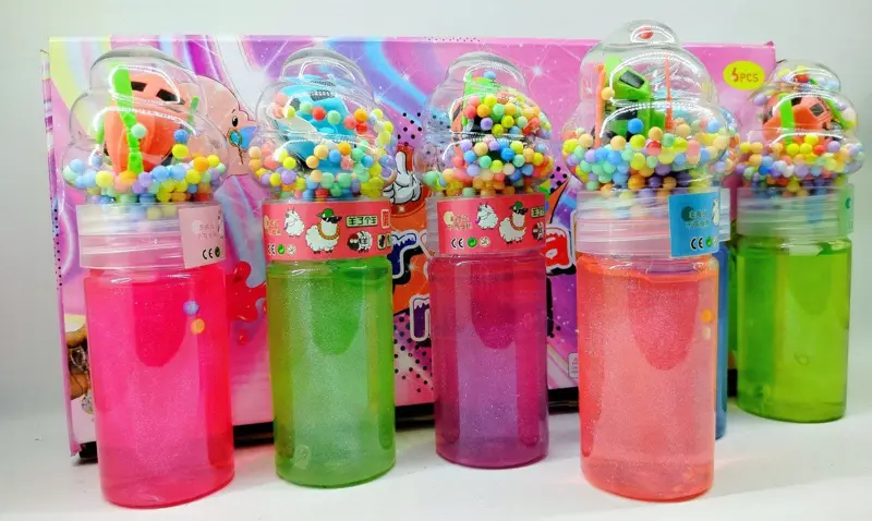 سلايم البرطمان الملون، سلايم آمن مع ألعاب وطائرات