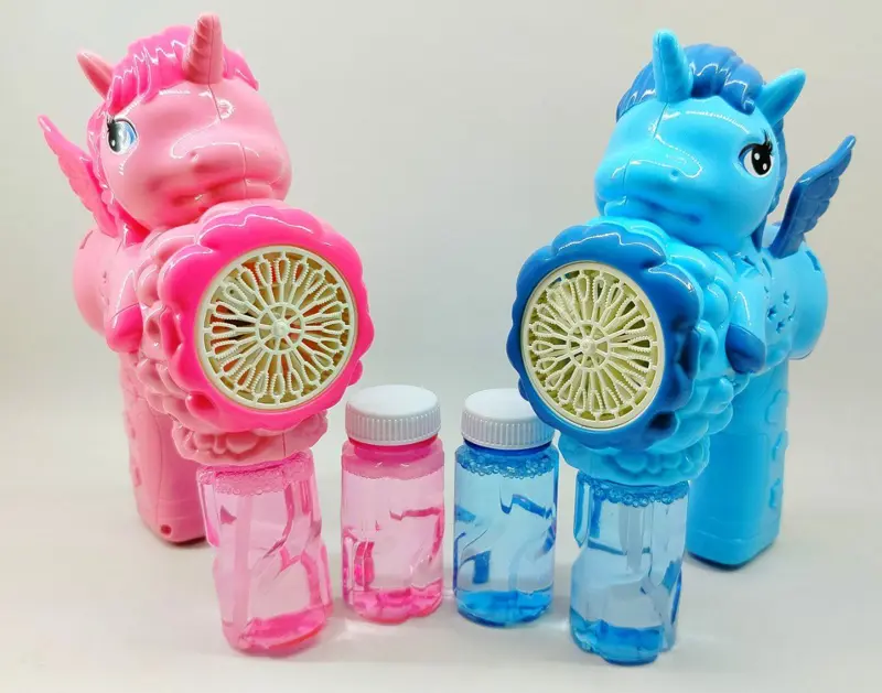 مسدس الفقاعات السحري، بتصميم يونيكورن وأصوات وإضاءة