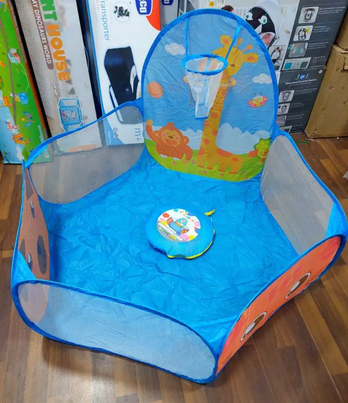 بيت الكور لعب أطفال مع شبكة سلة قابلة للطي