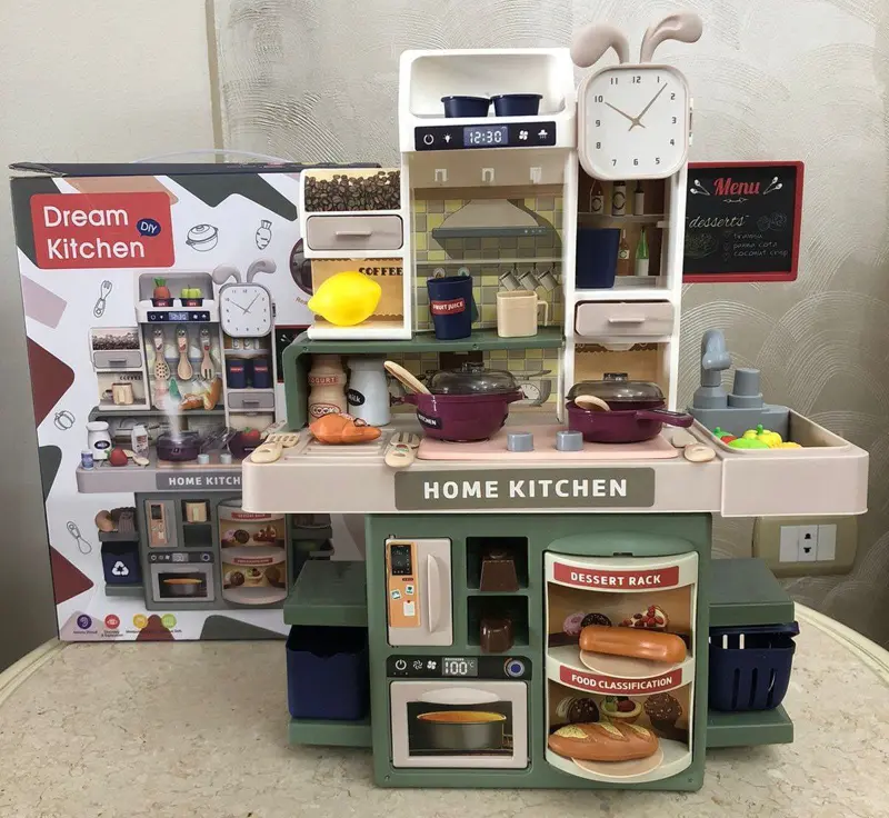 مجموعة مطبخ الأحلام التفاعلية مع اكسسوارات طعام