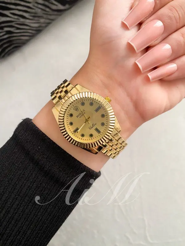 ساعة روليكس النسائية المعدنية الأنيقة