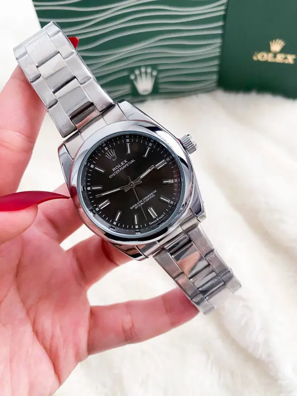 ساعة رولكس كلاسيك ذهبي معدن رجالي