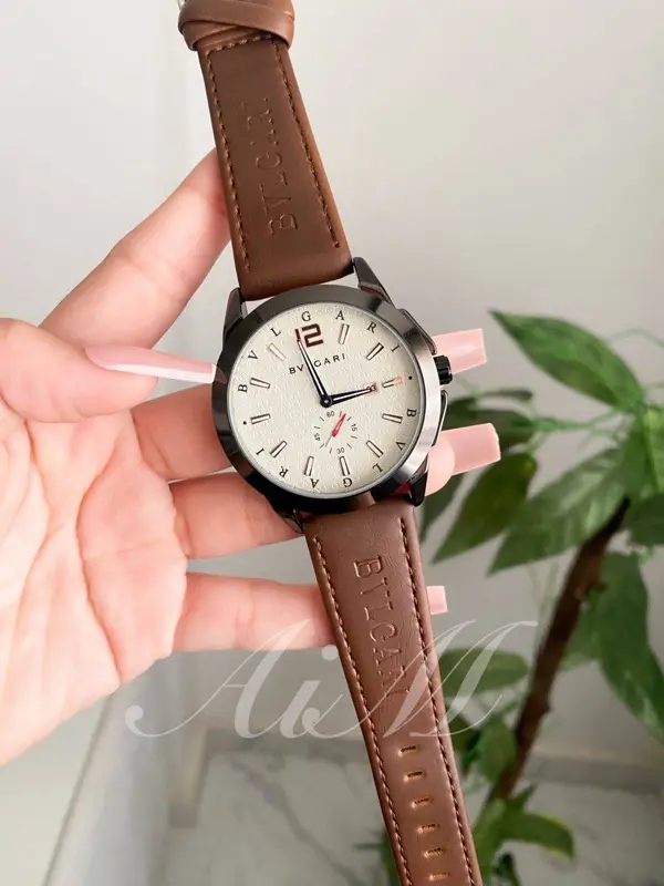 ساعة بلغاري كلاسيك جلد رجالي