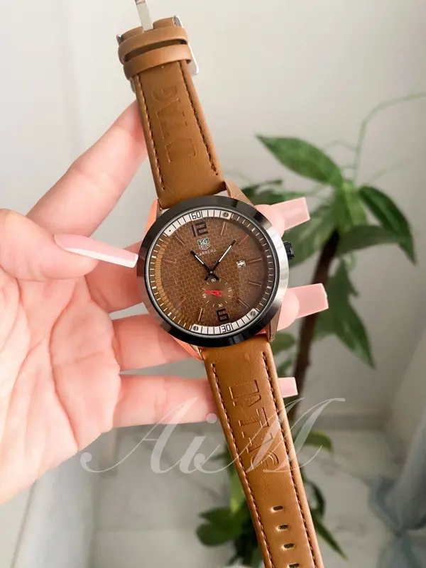 ساعة كاريرا جلد رجالي