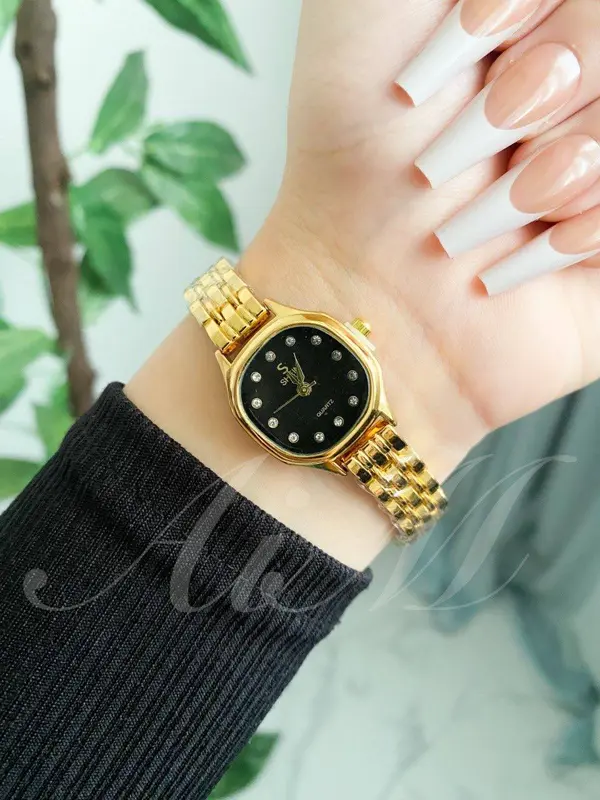 ساعة شين أنسيال إصدار ثنائي ذهبي وفضي حريمي