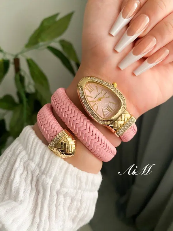 ساعة بولغاري سيربنتي الفاخرة ذات التصميم الملتف حريمي