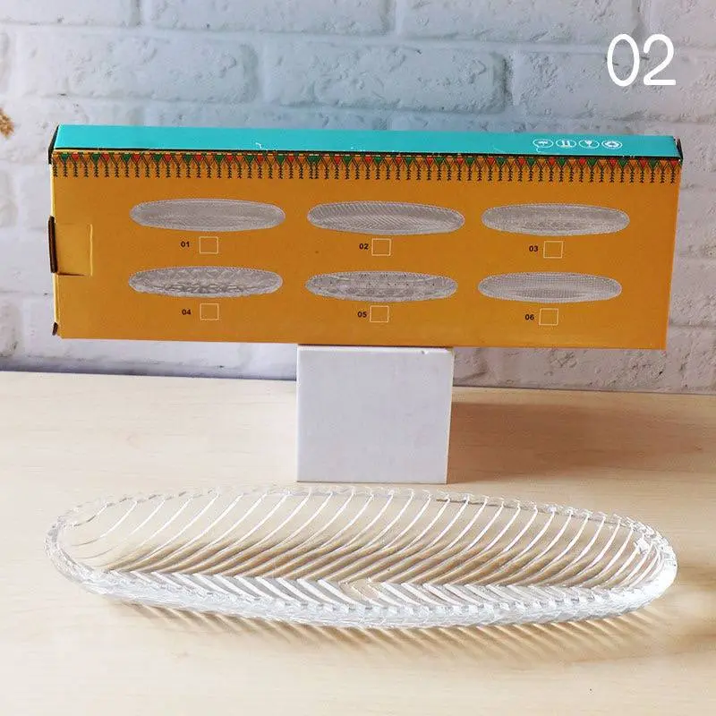 سرفيس الحلويات الأنيق "كريستال فيستا" بتصميم بيضاوي من الزجاج النقي المستورد