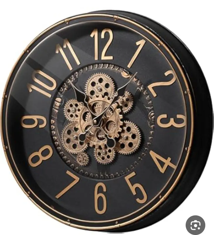 ساعة الفخامة السوداء المتحركة